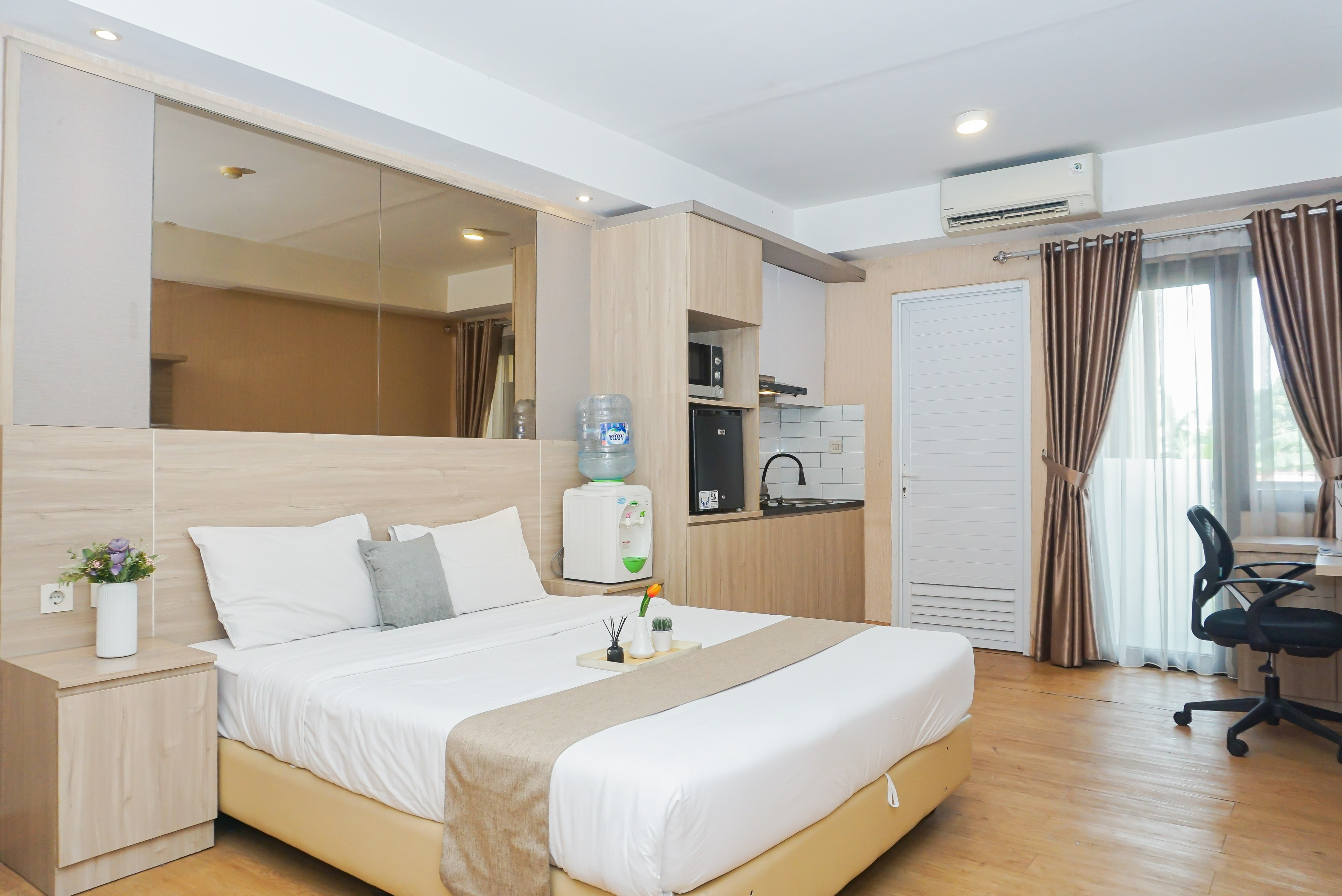 Bedroom 2, Cozy Stay Studio at Apartment Metropark Condominium Jababeka By Travelio, Cikarang