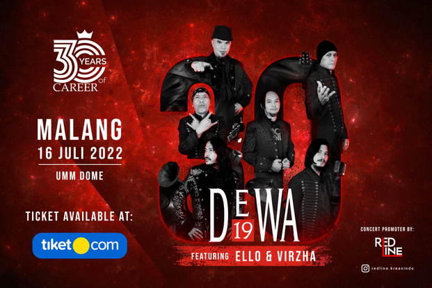 DEWA 19 "30 Tahun Berkarya" Tour Concert - Malang