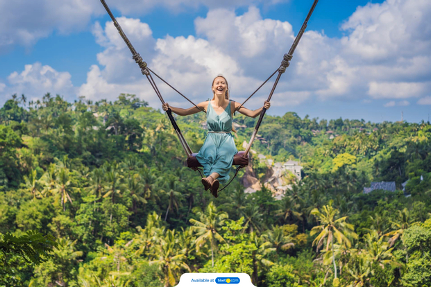 Ubud River Club, Waterfall Swing, and Tegalalang Rice Terrace Private Day Trip with Lunch