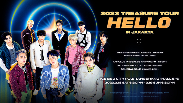 2023 TREASURE TOUR [HELLO] IN JAKARTA - Show Day 2 (March 19) (General Sales)
