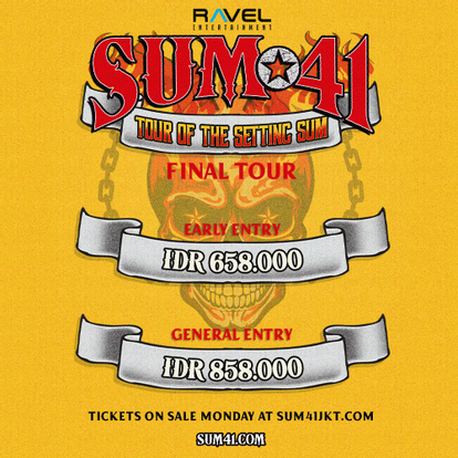 Sum 41 Tour Of The Setting Sum Final Tour Cashback 10% on