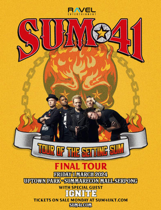 Sum 41 Tour Of The Setting Sum Final Tour Cashback 10% on 2024