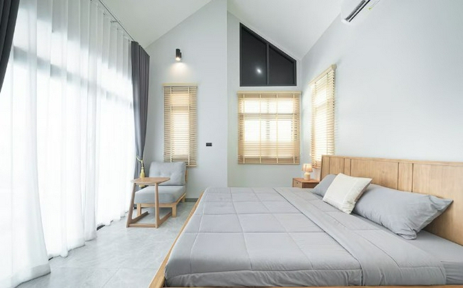 Bedroom 2, Songmee Pool Villa Rayong, K. Nikhom Pattan