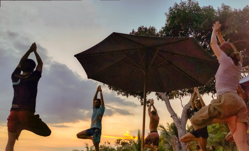Online Yoga Class by the Beach in Nusa Penida Bali