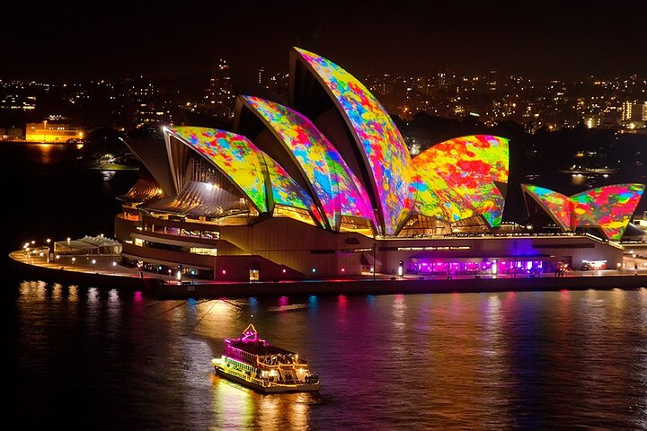 3-Hour Retro Party Vivid Cruise on Sydney Harbour