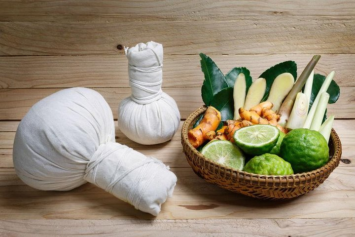 Warm herbal compress ingredients for Asian Herbal Massage
