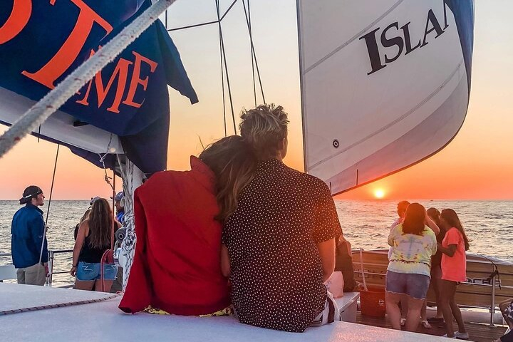 sunset & dolphin catamaran cruise with island time