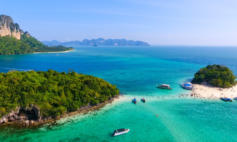 Krabi : 4 Islands Day tour by Speedboat or  Longtail Boat NtfWPBkM