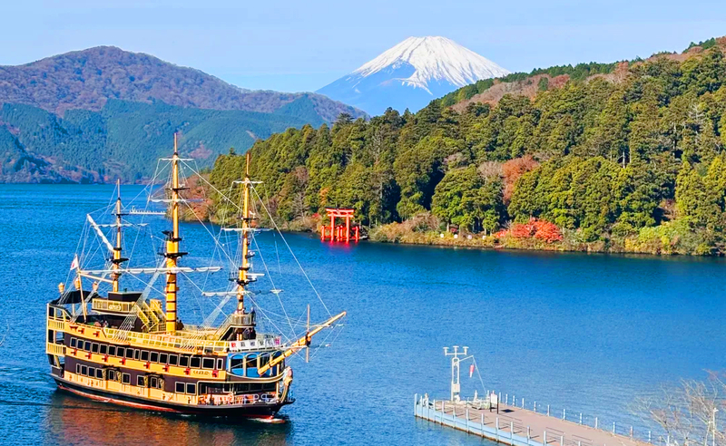 (Includes Hakone Ropeway Ticket) Mount Fuji & Hakone Instagrammable Day Tour: Owakudani, Lake Ashi Pirate Ship, Lake Yamanaka Swan Feeding, Oshino Hakkai (Departing from Tokyo) zo0BFNin