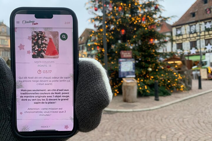 Unusual track game on Christmas markets in Obernai LDGKTsND