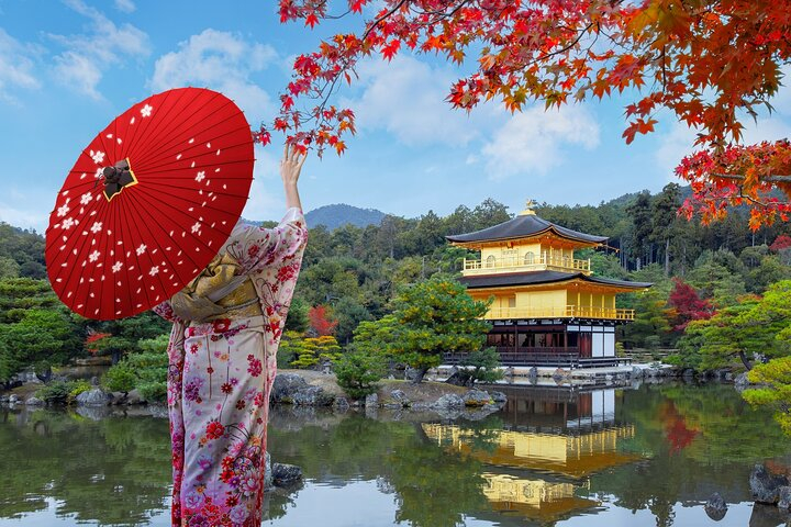 Get Ticket Kyoto Autumn Minoh Falls, Arashiyama and Kinkakuji from