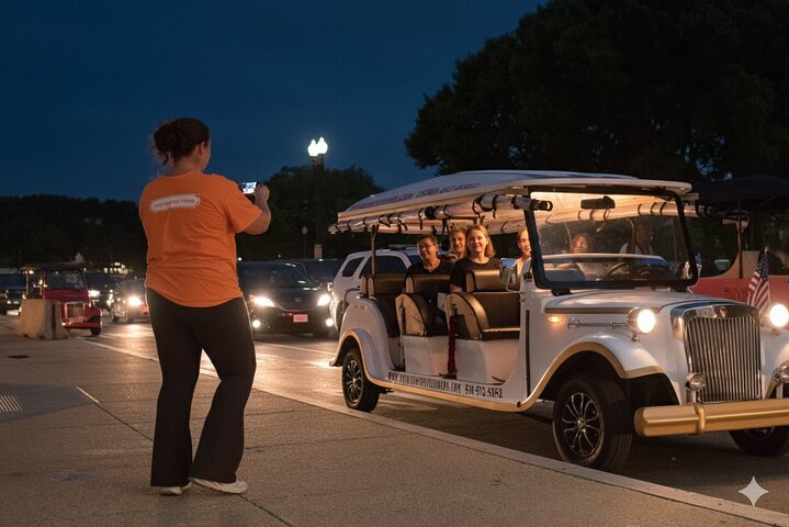 Washington DC Guided Night Tour Monuments Lit Up by Electric Cart tBoXsHwq