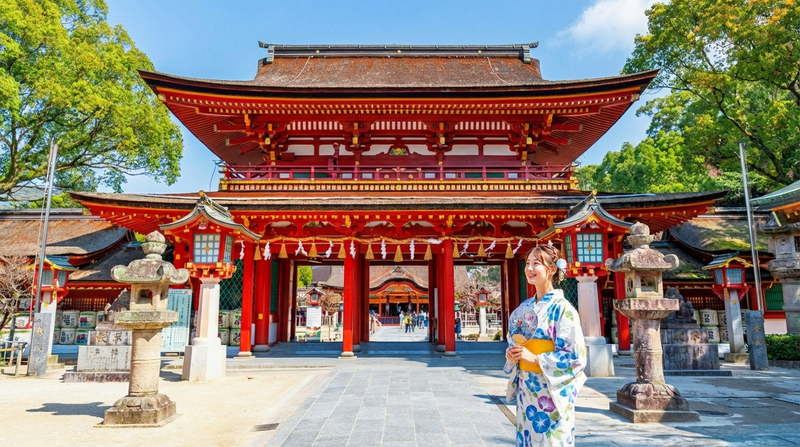 Kyushu Yufuin Forest Secret Route One-Day Deep Tour - Beppu Sea Hell & Yufuin Forest Train Experience & Dazaifu Tenmangu Shrine (Departure from Fukuoka) NFvPaEsh