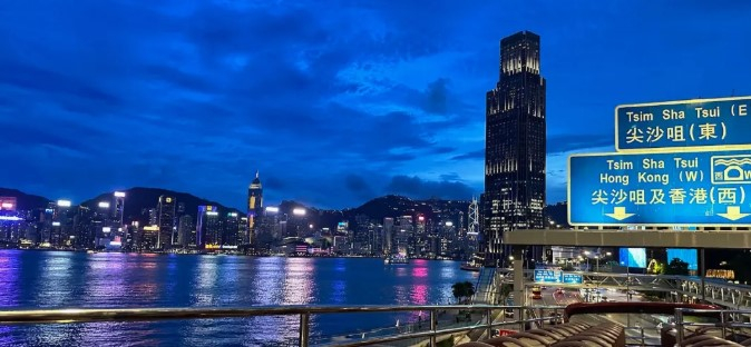 Open-top bus: Hong Kong open-top sightseeing night tour double-decker bus HT2yIkha