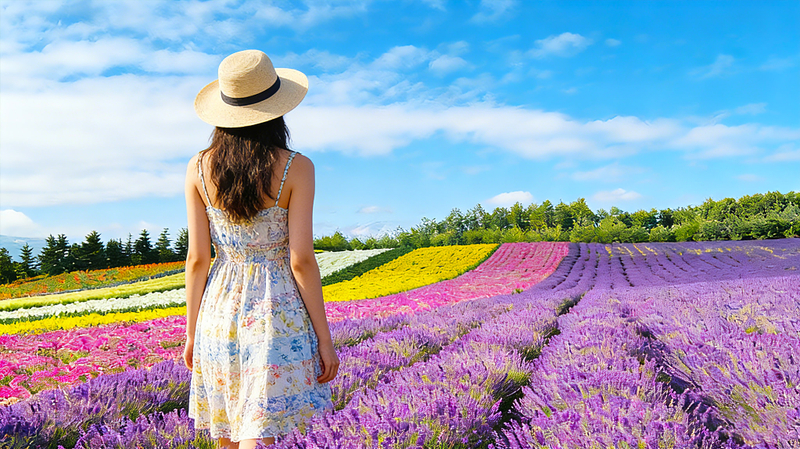 (Summer Furano Limited) Ningle Terrace & Shikisai no Oka & Farm Tomita & Blue Pond & Waterfall Day Tour O7Y823wA