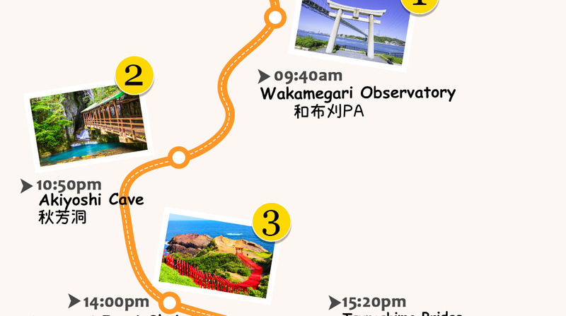 Fukuoka Akiyoshido Cave & Motonosumi Shrine Full-Day Tour taMtBu94