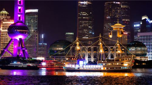 Shanghai Huangpu River nightlife sightseeing cruise ticket - 45 min essence route (Bund + Lujiazui panoramic night tour) Transport Passes CBkTEwgW