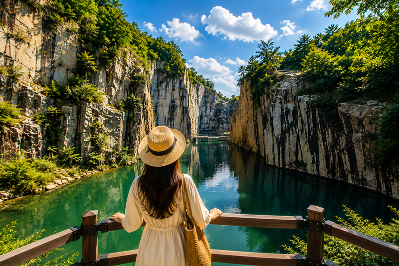 Sanjeong Lake+Art Valley + Jaein Falls Tour from Seoul RmvsKzgQ