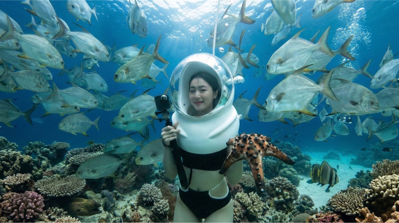 Seawalker at Ngoc Hien Sea Park & Big Fish Encounter by Speed Boat xIP8eKiR
