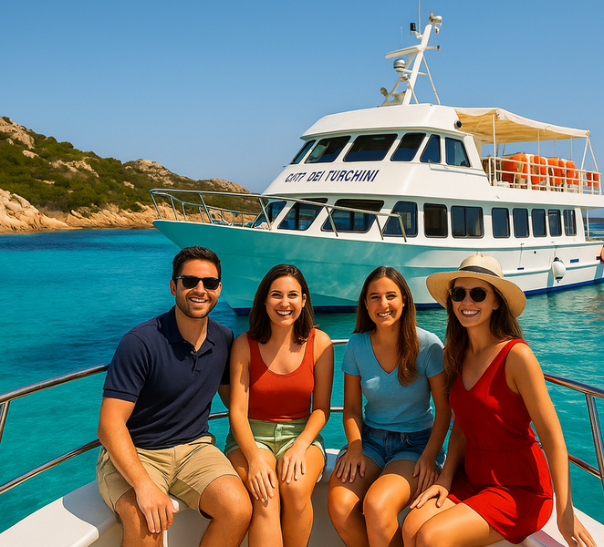 Olbia: La Maddalena Archipelago Boat Tour + Minibus Transfer D4g7LYqw