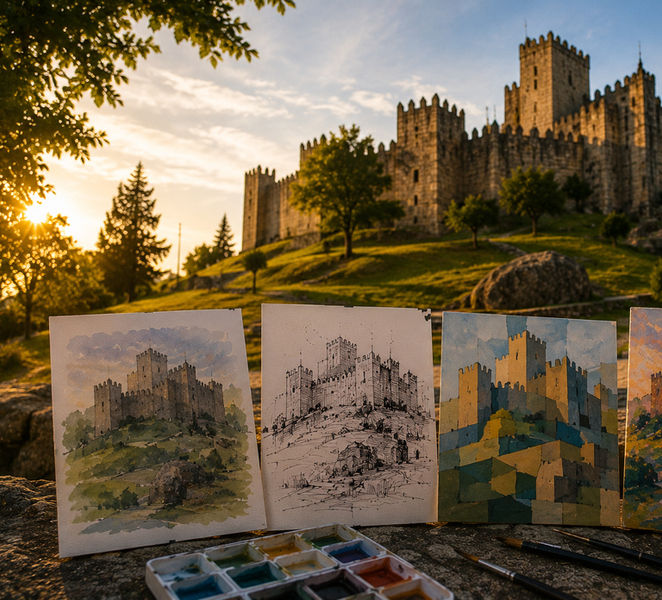 Guimarães: Guided Walking Tour with Painting Workshop fC283xRa