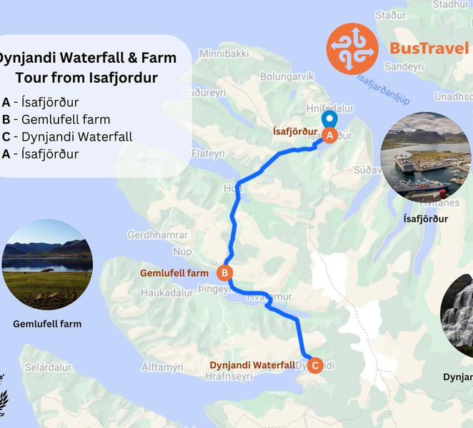 Isafjordur: Dynjandi Waterfall & Horse-Farm Tour in German lNyfE1E3
