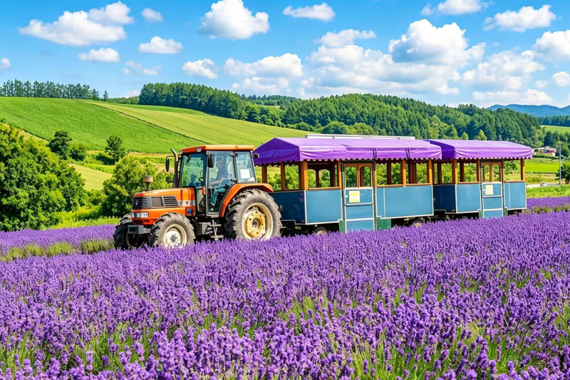 Hokkaido Fun Check-in & Furano Flower Fields Dual Route Options | Optional Snowmobile Experience | Departs from Sapporo (Mandarin and English Service) QLe2vd3z