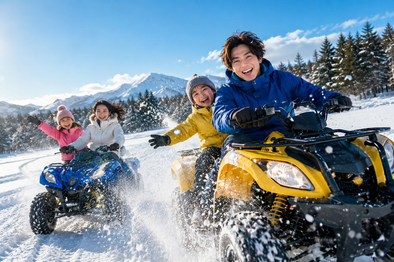 Hokkaido: Private Snow Buggy Experience with Bonfire & Lounge YxN7aBT1