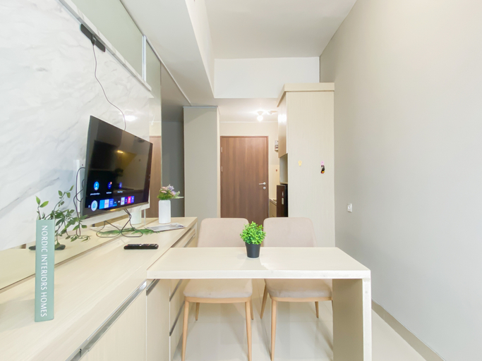 Living Room 5, Refined Living 1BR at Apartment Royal Sentul Park By Travelio, Bogor