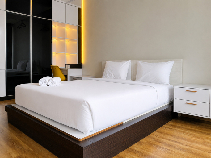 Bedroom 4, Cozy and Chic Studio at Apartment Tamansari Skylounge Balikpapan By Travelio, Balikpapan