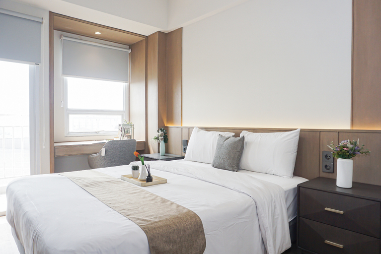 Bedroom 2, Charming Modern Studio at Apartment Mustika Golf Residence By Travelio, Cikarang