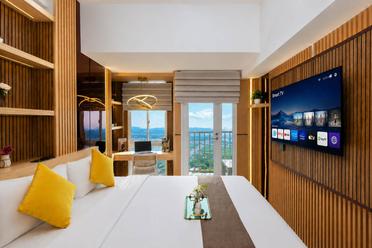 Bedroom 3, Warm Stylish Studio Apartment Tokyo Riverside PIK 2 By Travelio, Tangerang