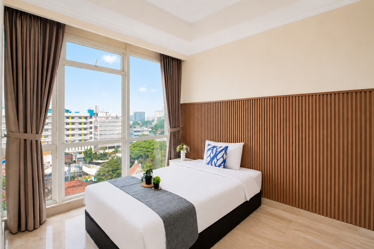 Bedroom 2, Spacious Airy 2BR at Apartment Menteng Park By Travelio, Central Jakarta