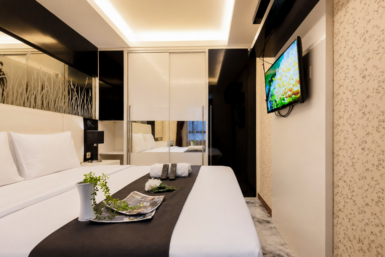 Bedroom 3, Bright and Warm Combined 2BR at Apartment Suites @Metro By Travelio, Bandung