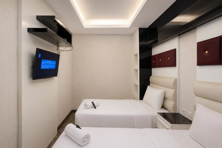 Bedroom 2, Bright and Warm Combined 2BR at Apartment Suites @Metro By Travelio, Bandung