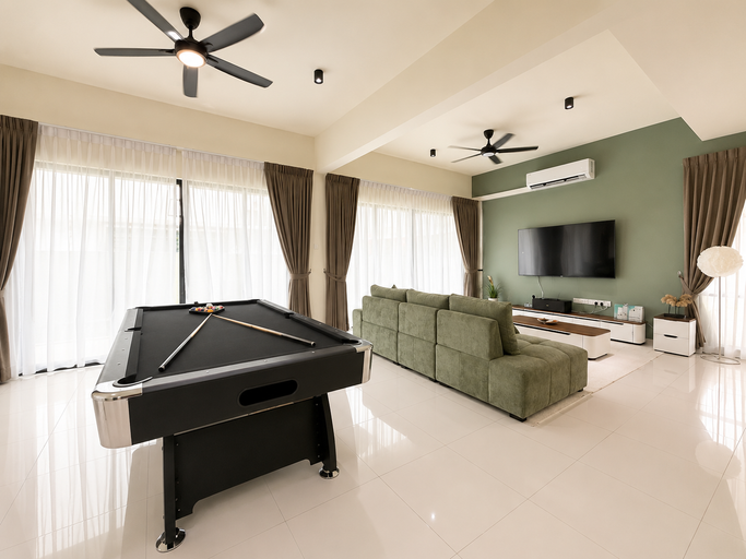 Living Room 4, Pontian PalmRetreat 4BR 14Pax Pooltable & Mahjong, Johor Bahru