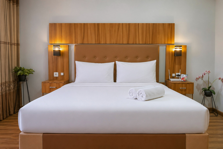 Bedroom 5, Modern Breezy Studio at Apartment Tamansari Skylounge Balikpapan By Travelio, Balikpapan
