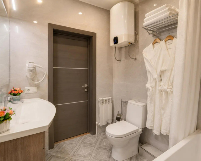 Bathroom 4, Sara Hotel, Bishkek