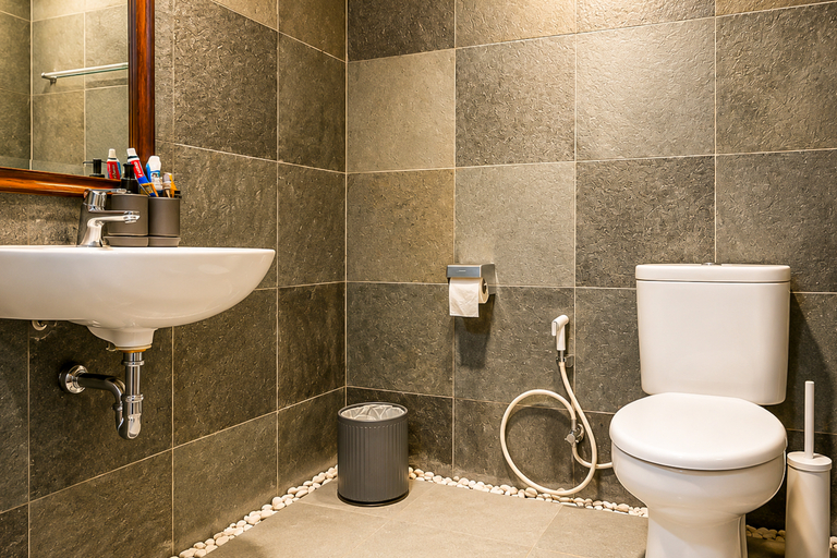 Bathroom 2, Urbanview Hotel Kalaras & Mini Zoo Cijeruk Bogor, Bogor