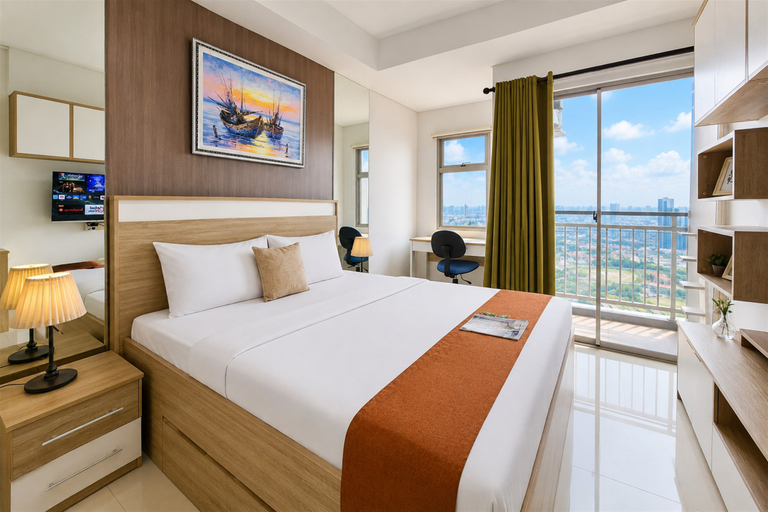 Bedroom 2, Basic Style Studio Apartment Springwood Residence Tangerang By Travelio, Tangerang