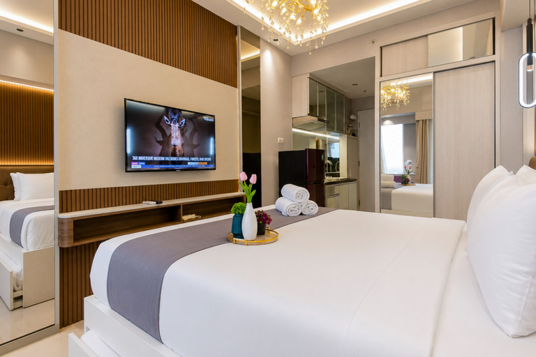 Bedroom 3, Stylish Studio at Apartment Orchard Supermall Mansion By Travelio, Surabaya