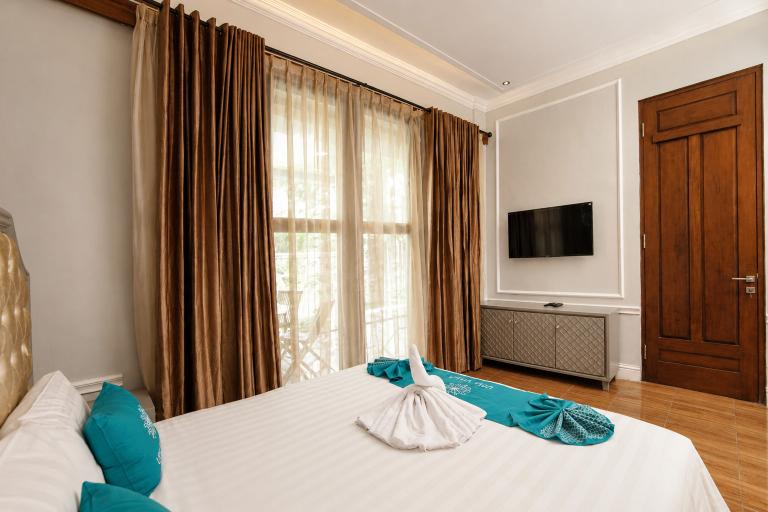 Bedroom 3, Ubu Villa Jiwana - Spacious 3BR Villa with Private Pool, Sleman