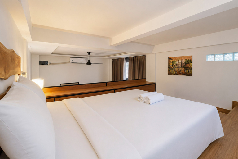 Bedroom 5, Villa Mekar Studio Serene Near Batu Belig Beach By Travelio, Badung