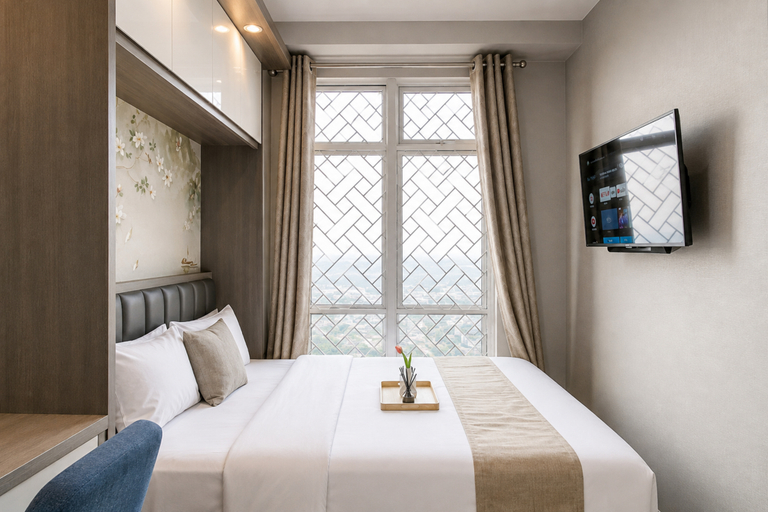 Bedroom 3, Trendy and Warm 1BR at Apartment Vasanta Innopark By Travelio, Cikarang