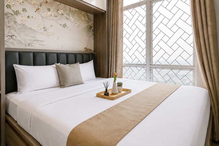 Bedroom 5, Trendy and Warm 1BR at Apartment Vasanta Innopark By Travelio, Cikarang