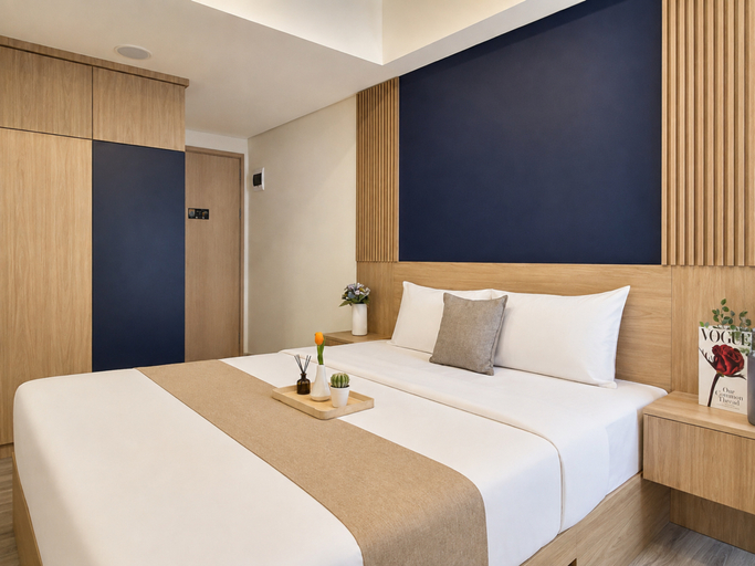 Bedroom 2, Upscale and Elegant Studio Apartment Meikarta District 2 By Travelio, Cikarang