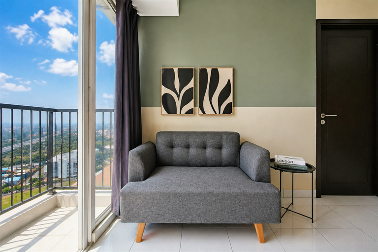 Living Room 3, Smart and Cozy Living 1BR at Apartment Casa de Parco By Travelio, Tangerang