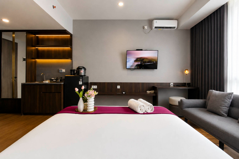 Bedroom 4, Generous Space Studio at The City Square Surabaya Apartment By Travelio, Surabaya