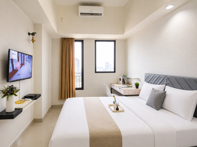 Bedroom 5, Sophisticated Studio at Apartment Evenciio Margonda By Travelio, Depok