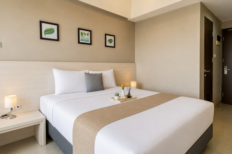 Bedroom 2, Polished and Sleek Studio (No Kitchen) at Apartment Mustika Golf Residence By Travelio, Cikarang